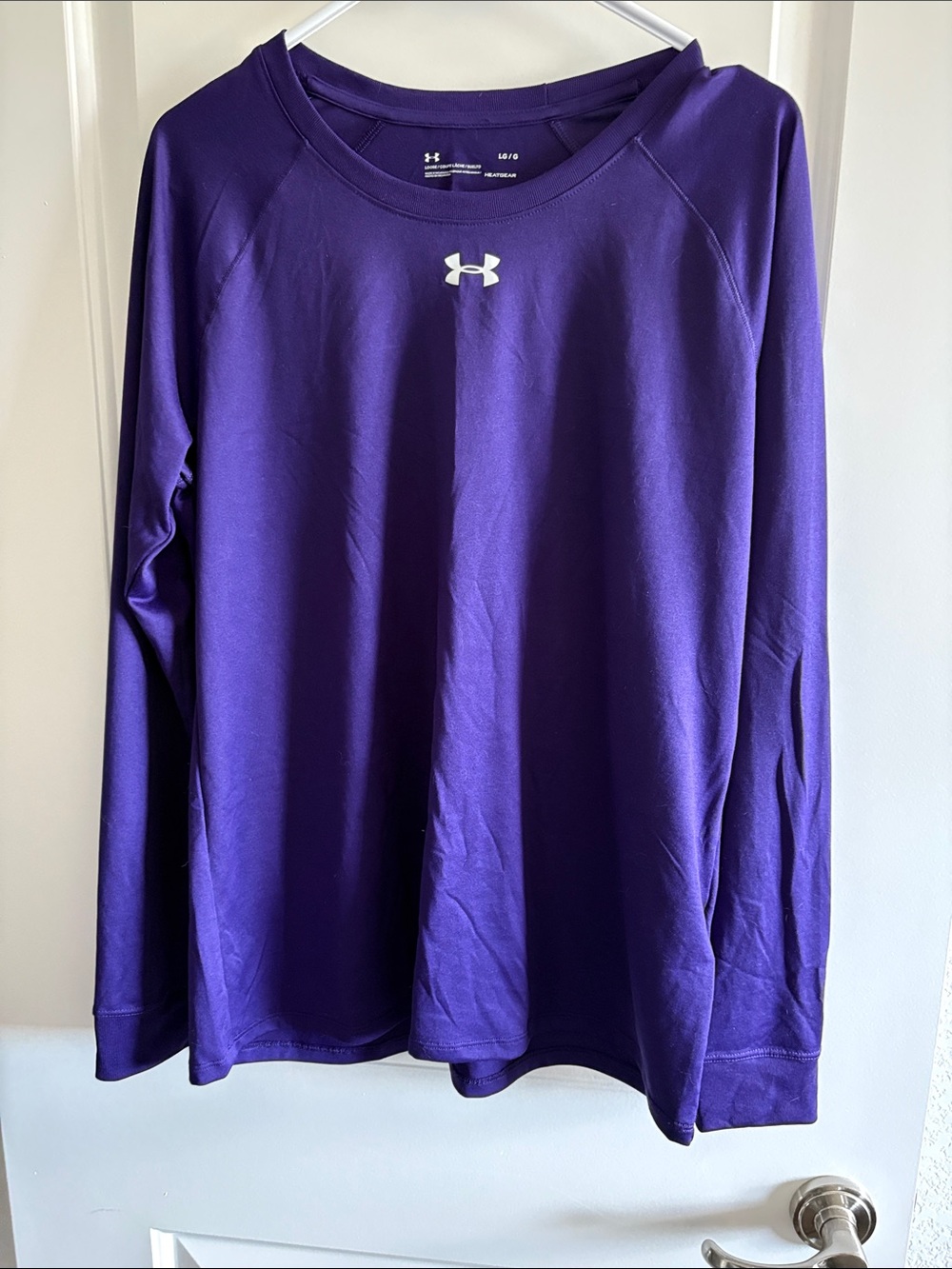 Under Armour Purple Long-Sleeve Crew Performance Shirt